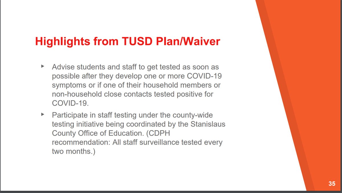 In response to “How will school officials ensure that students & staff who have symptoms/exposure to COVID-19 will be rapidly tested”? The answer is “Advise students & staff to get tested”?? Who will pay for tests? Will tests be done in town?Will schools give the tests?10/10