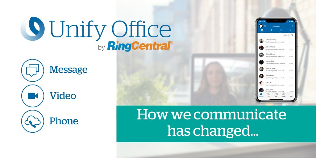 Unify Office is the new cloud #TeamCollaboration and communications service delivered by Atos Unify in partnership with <a href="/RingCentral/">RingCentral</a>. Message colleagues, partners and clients from any device – whatever the location: okt.to/lykP0F