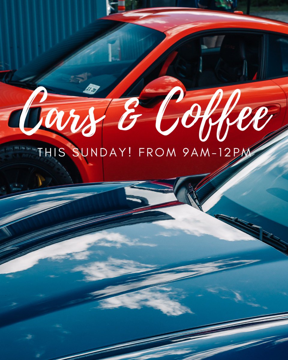 Coffee and Cars this Sunday from 9am-12pm in our parking lot! Get 15% off your order if you cruise up in your classic/cool car 😎🚗☕