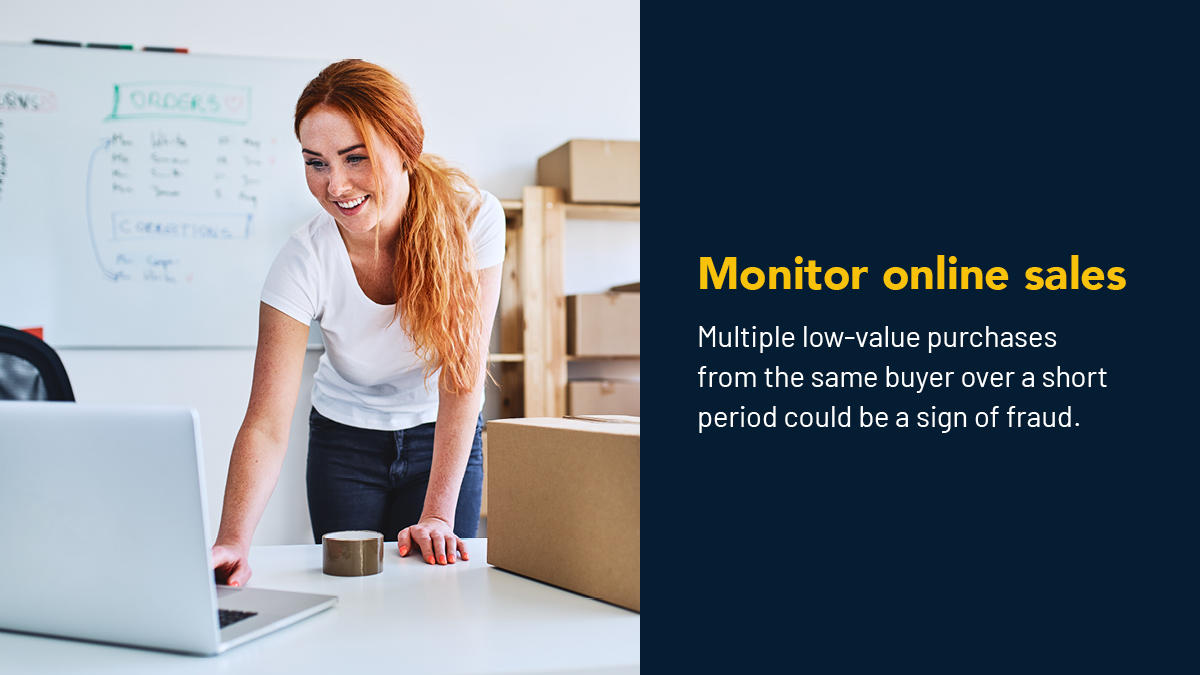 Moneris's tweet photo. The most direct threat to your online business is credit card fraud. While it's much more difficult to spot the warning signs of a fraudulent online purchase, you can still use many tools to protect your business. #fraudprevention #merchanttips
https://t.co/Rxoqn6juwJ https://t.co/84zD5dTaPq