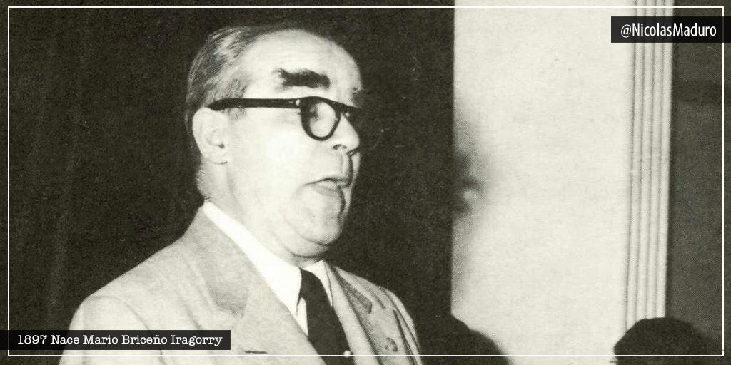 NicolasMaduro's tweet photo. Celebramos 123 años del natalicio del gran maestro trujillano, Mario Briceño Iragorry. Escritor apasionado que defendió los valores de nuestra identidad cultural, logrando despertar en las y los venezolanos el interés por estudiar la historia de la Patria. ¡Que viva su legado! https://t.co/UQZoUraEH8