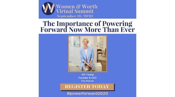 TheForem_co's tweet photo. We're excited to announce that our CEO &amp; Founder @aliyoung is a featured speaker at the @worthmag Virtual Summit 2020. Catch her tomorrow (Wed 9/16) at 2:50pm EST.

Register for free: https://t.co/wYzCxzq75w

#powerforward2020 https://t.co/Ksn7TKsHyE