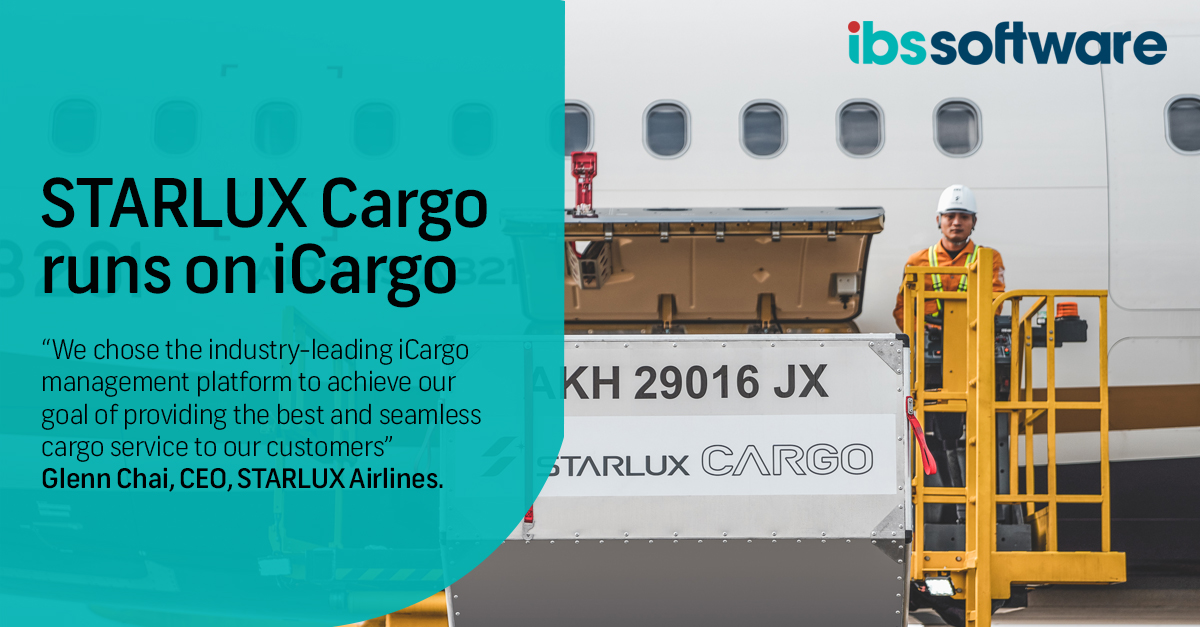 ibscorporate's tweet photo. STARLUX Airlines, Taiwanโs newest luxury carrier, has deployed IBS Softwareโs iCargo platform to manage the business and operational functions for its entire cargo business. More https://t.co/H4Z5lRGDN0 #icargo #cargomanagement #aircargo #digitalcargo #ibssoftware #starlux https://t.co/jVVqenanaU