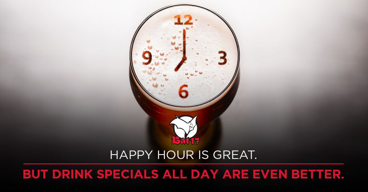 What’s better than happy hour specials? All-day specials, of course!
 
Bat 17 is currently running a special on $5 Stella Artois drafts, as well as $15 buckets or $4, 16 oz Miller and Coors. Join us on our sunny patio and enjoy a refreshing beer with us today. 

#Bat17 #Evanston