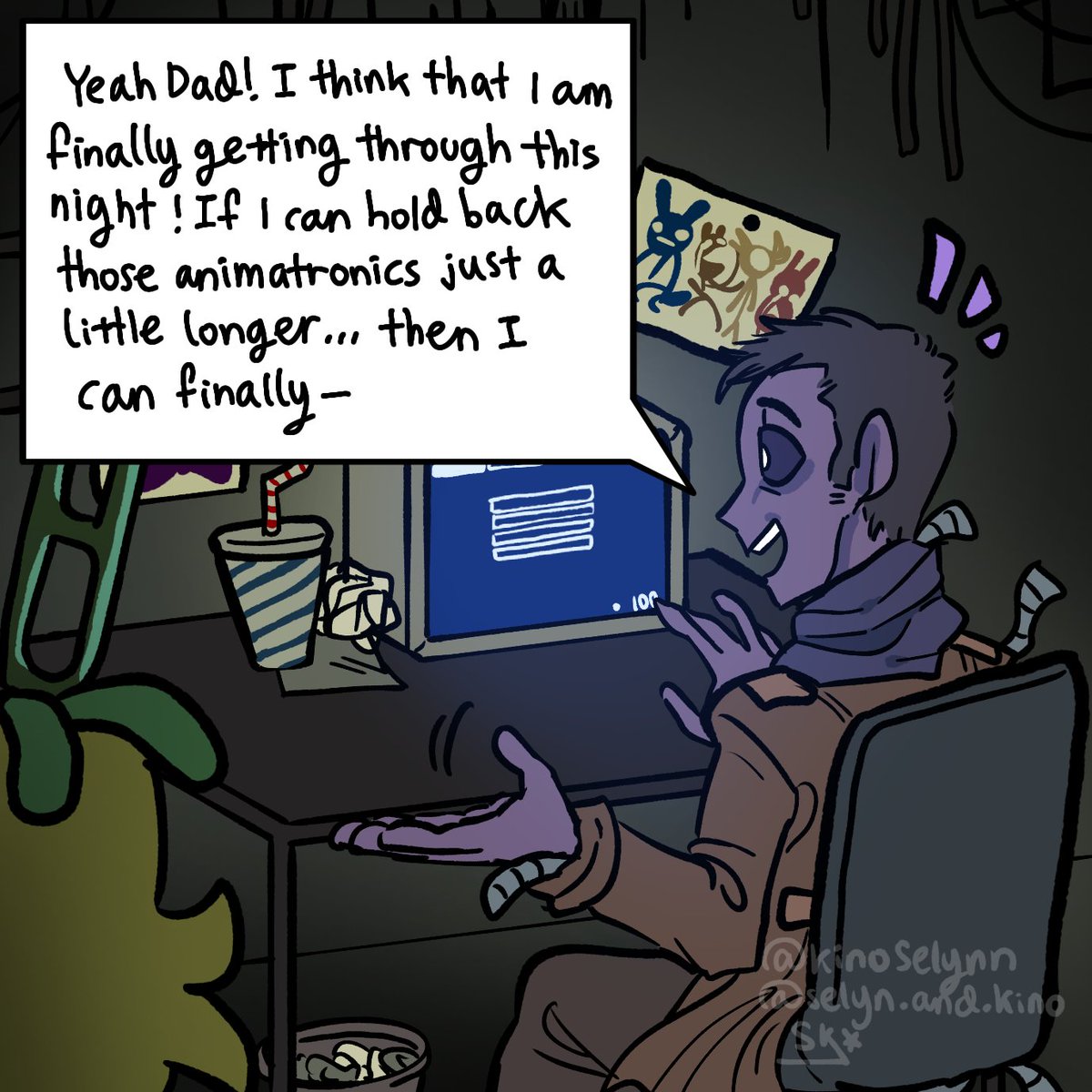 KinoSelynn's tweet image. r u winnin son?

#FNAF #FiveNightsAtFreddys #scraptrap #michaelafton