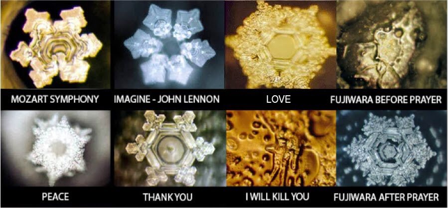 When you realize that everything is energy, frequency and vibration (Tesla) the dots connect. Words, thoughts, emotion and sound. We are mostly water. How does it look? 3/