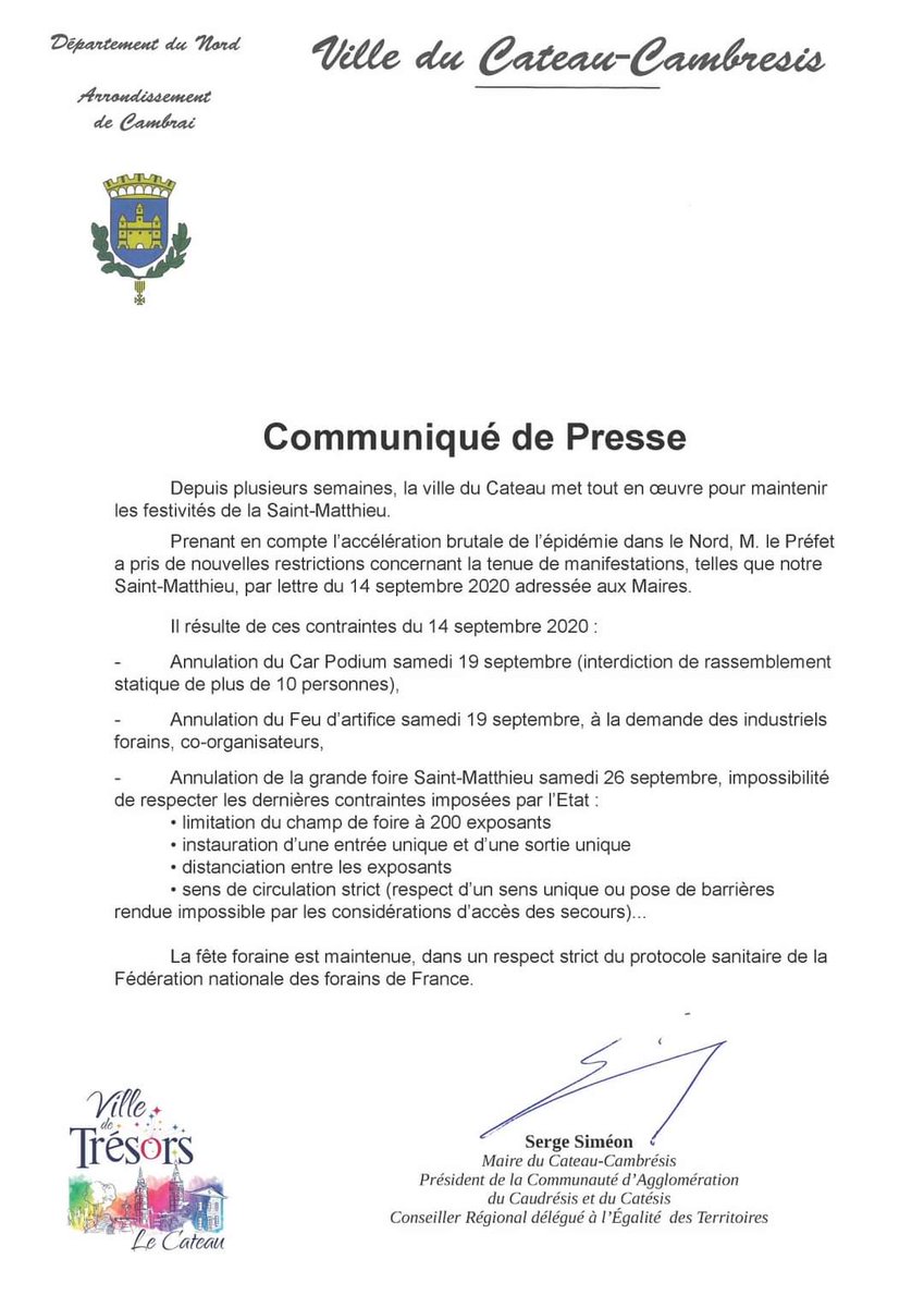 Saint Matthieu 2020 annulée