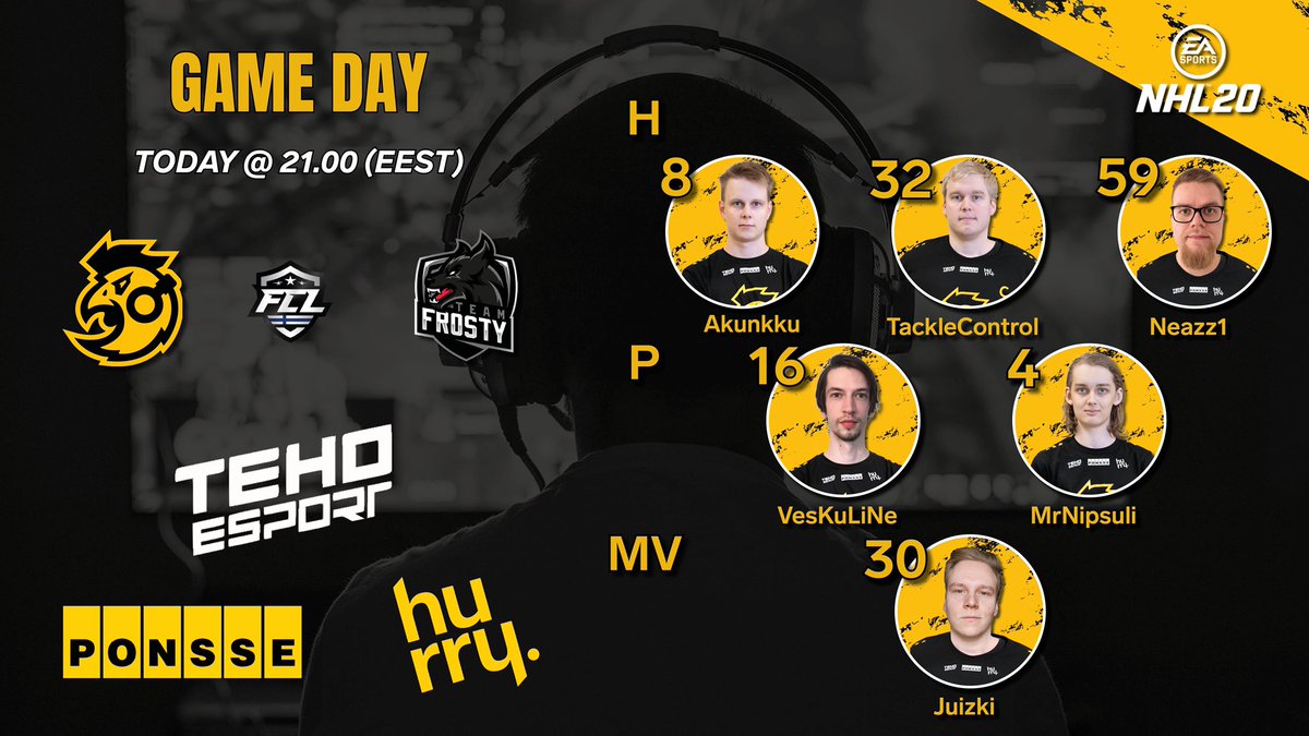 We are about to start our journey in #FCL playoffs! Best of five against Frosty Kiekko-Vantaa! May the best <a href="/Mestis/">Mestis</a> team win!

🕘: 21:00 EEST
🎮: NHL20
⚔️: <a href="/sawoesports/">SAWO ESPORTS</a> vs. <a href="/TeamFrosty/">Team Frosty</a> 
📺: twitch.tv/sawoesports

#nhlgamer #esportsfi #savosta #eSm