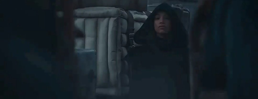 Fightful's tweet photo. First look at Sasha Banks in the #MandalorianSeason2 trailer https://t.co/yJtYJ9dH2o