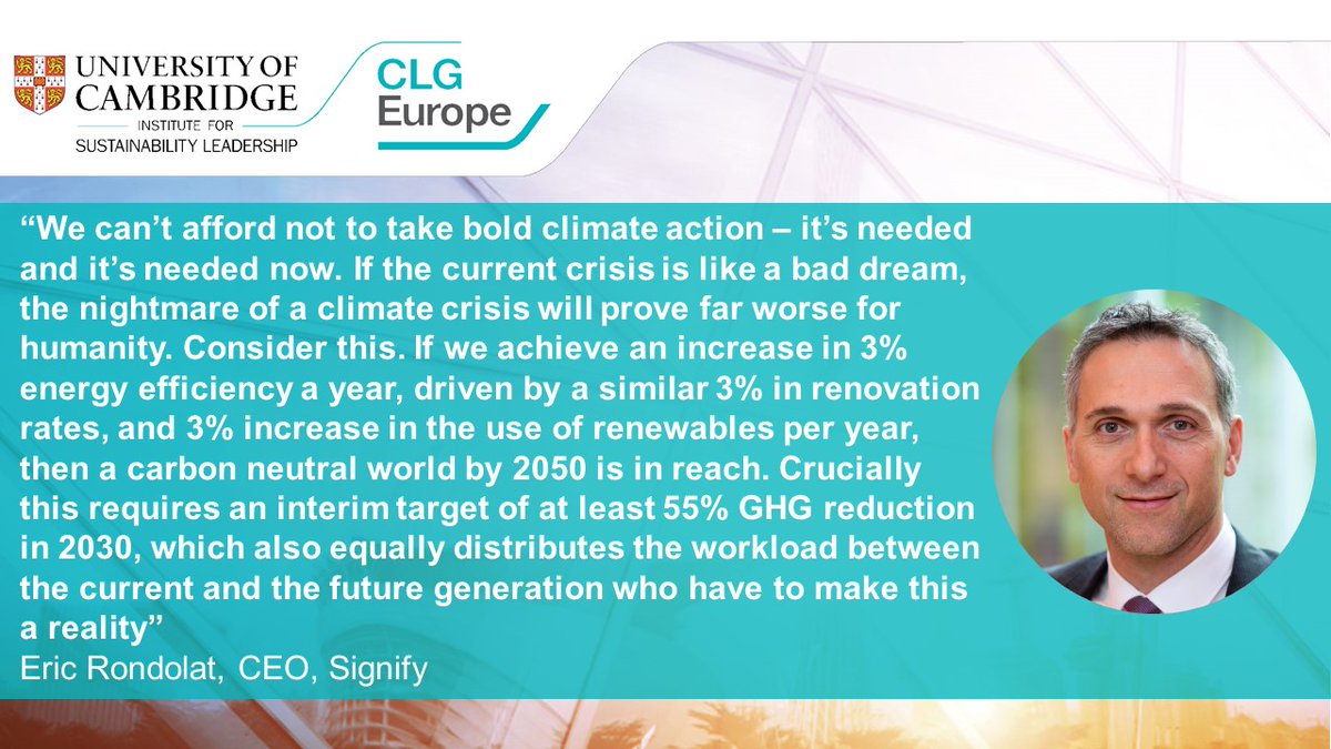 Ahead of #SOTEU @Signifycompany is among 150 CEOs from across Europe to call on EU to raise #EU2030 target to at least 55% to become a #ClimateNeutralEU and help to pace and focus transition efforts from now until 2050 #2030CEOLetter | #StateOfTheUnion bit.ly/2ZyfVuU