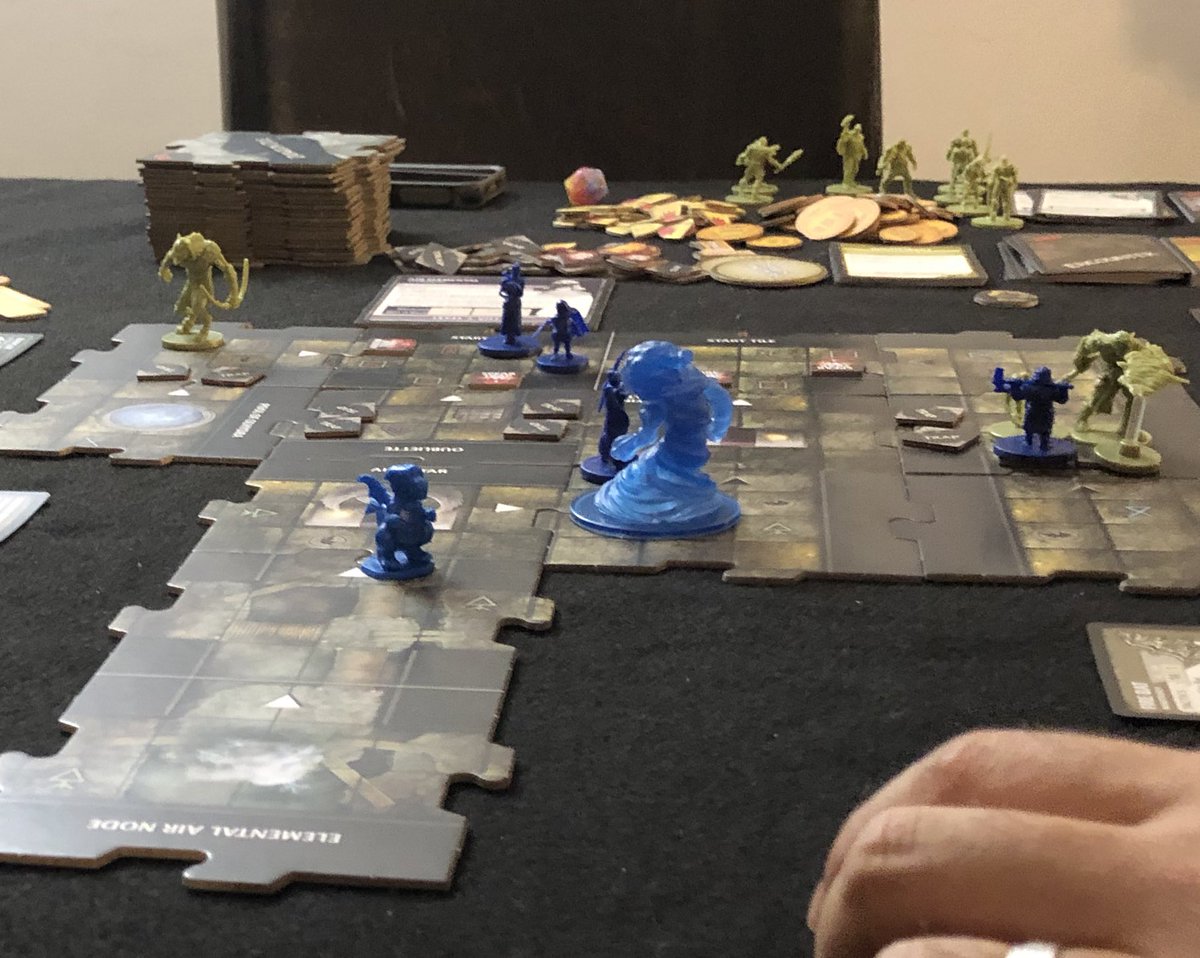 Vesuvius_Media's tweet photo. Playing Temple of Elemental Evil and Mychasi appears in our dungeon... cardboard token? Nah, just add a dragon mini from #Dwar7sSpring Elven expansion! Thanks Luis Brueh! #dungeonsanddragons #boardgames #miniatures #dragons https://t.co/JV6OMKFi2s