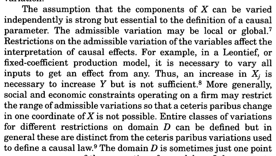 This problem is closely related to  @HeckmanEquation's point in his 2000  @QJEHarvard paper:  https://doi.org/10.1162/003355300554674Our original claim that the effect of interest is the effect of X on Y implicitly assumes we can cause X to vary independently of Z. (X and Z are 'variation free'.)