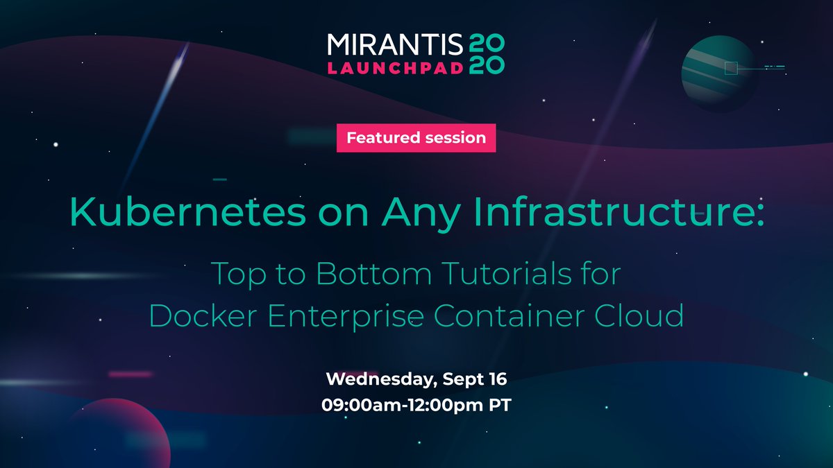 MirantisIT's tweet image. Learn everything you need to know to get started with Docker Enterprise Container Cloud in this #Launchpad2020 session. We&apos;ll have trainers and engineers ready to answer LIVE all of your questions. Register now: bit.ly/3ixZ5E7 #DockerEnterprise #Docker