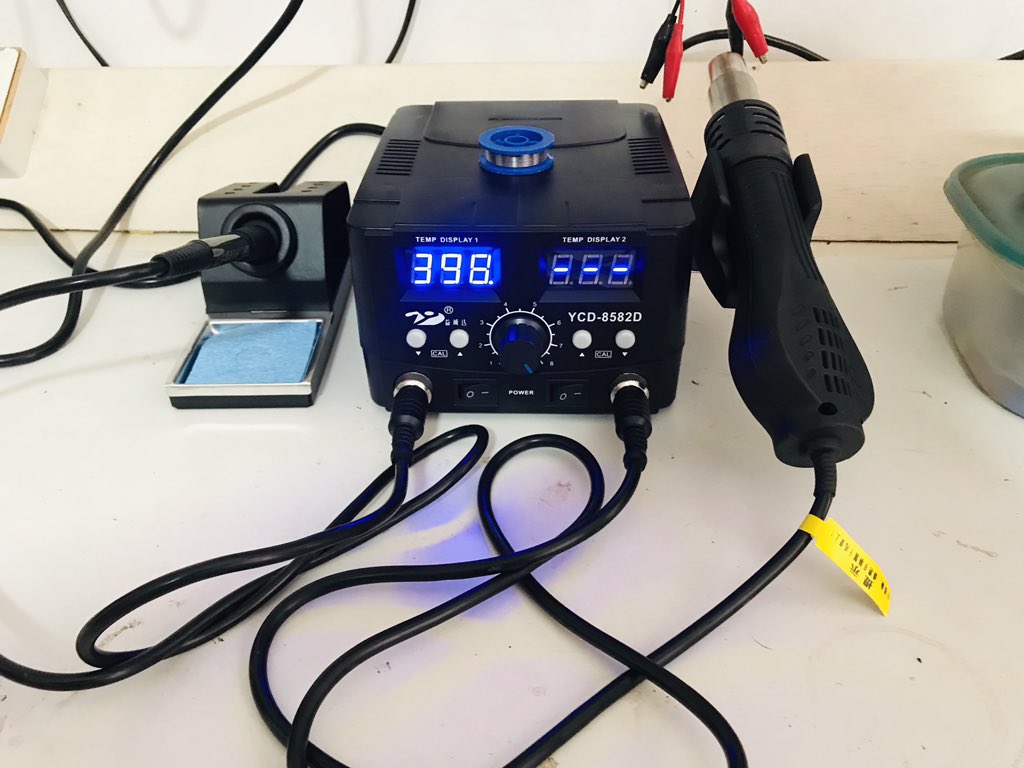Soldering is the process of joining two or more electronic parts together by melting solder around the connection. Solder is a metal alloy and when it cools it creates a strong electrical bond between the parts.