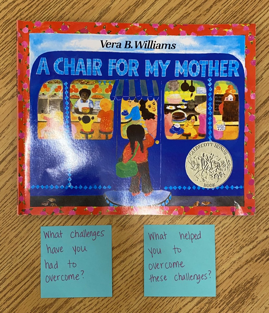 MrsPimentelAMD's tweet photo. Today’s lesson is all about challenges and what we do to overcome them! “A Chair For My Mother” is the perfect read aloud for modeling this important life skill. We are finding our students to be resilient! #AMDRocks @MrsClarkReads  @OssiningSchools https://t.co/pDvE84jW7r