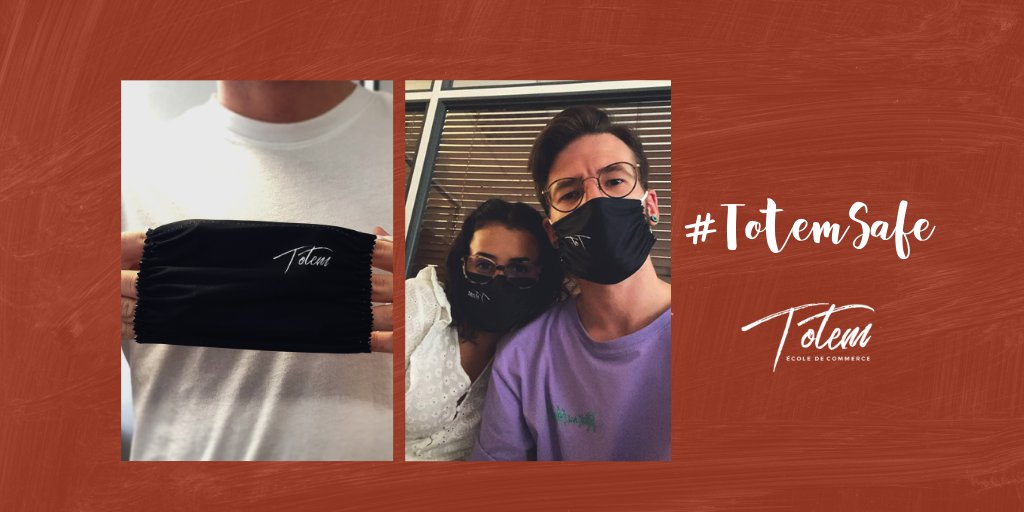 [#TotemSafe] Le port du masque étant obligatoire dans notre établissement nous avons décidé de personnaliser nos propres masques pour nos étudiants ! 😁😷

Restez prudents et respectez les mesures sanitaires qui nous protègent tous ! 🙌