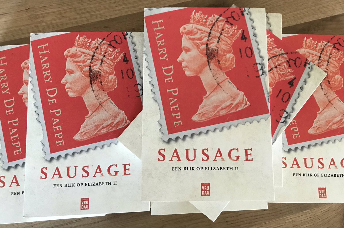 harry_depaepe's tweet photo. Look what came in the mail today...

@vrijdagboeken 

#sausage #theQueen #woehoe https://t.co/TOsLD8UW4a