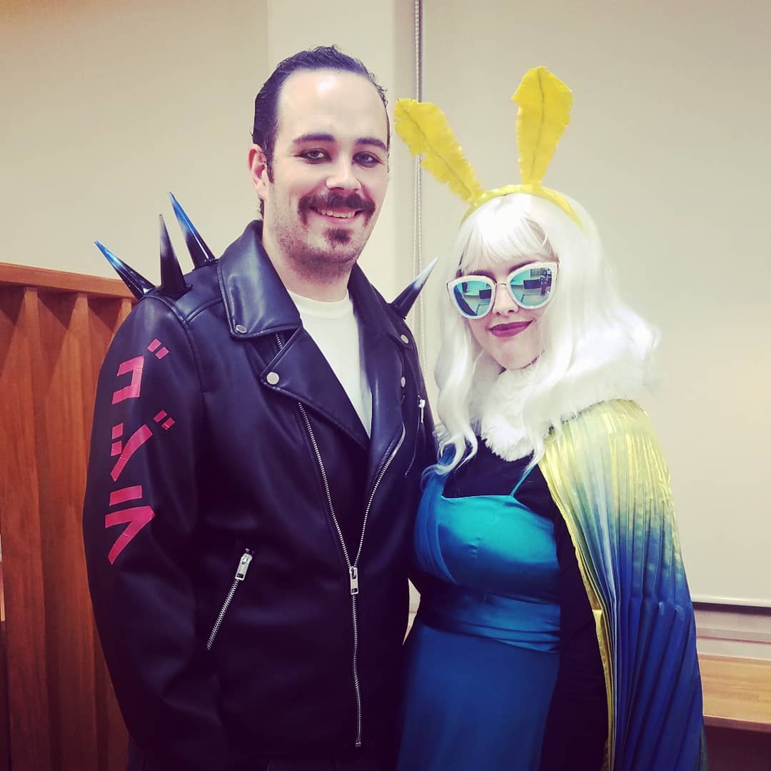 baileyjojosie's tweet photo. Last year's Halloween costume with the ultimate power couple - Godzilla and Mothra! Based on the gorgeous art of @kathudsonart ๐ฆ๐๐ฆ
#mothzilla #gothra #cantwaitforthisyear https://t.co/C4X1NZm5zu