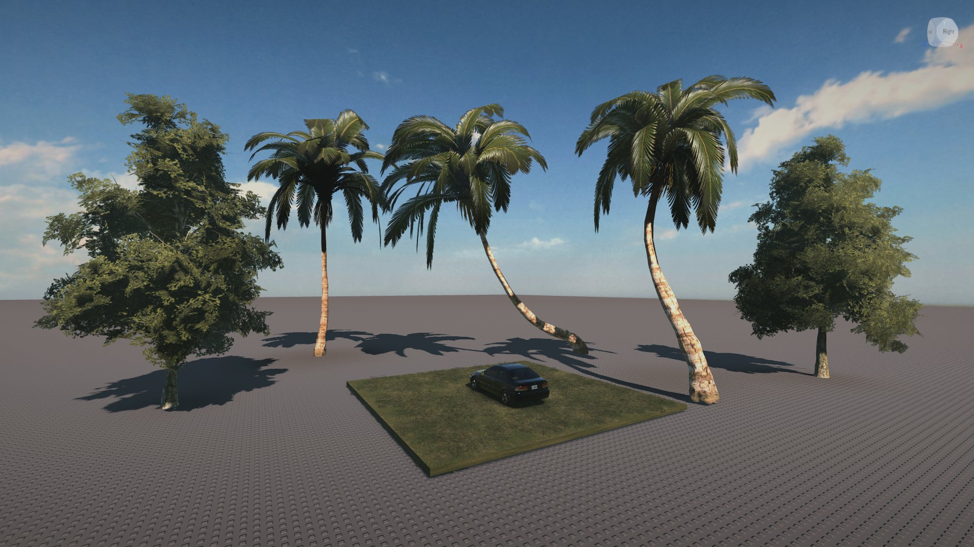 Lgtbloh On Twitter I Made My Own Nice Realistic Pbr Tree Assets Lol - realistic roblox grass with trees background