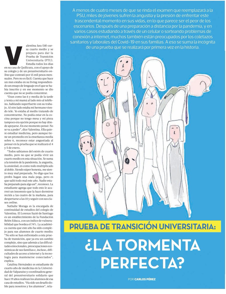 Fac_EducacionUC's tweet image. Ansiedad e incertidumbre🗯️ ¿Cómo impactan en quienes se preparan para la Prueba de Transición Universitaria? "El no saber cómo va a ser el próximo año afecta la capacidad de jóvenes de motivarse con lo que tienen que hacer", explica la académica Verónica Santelices en @latercera