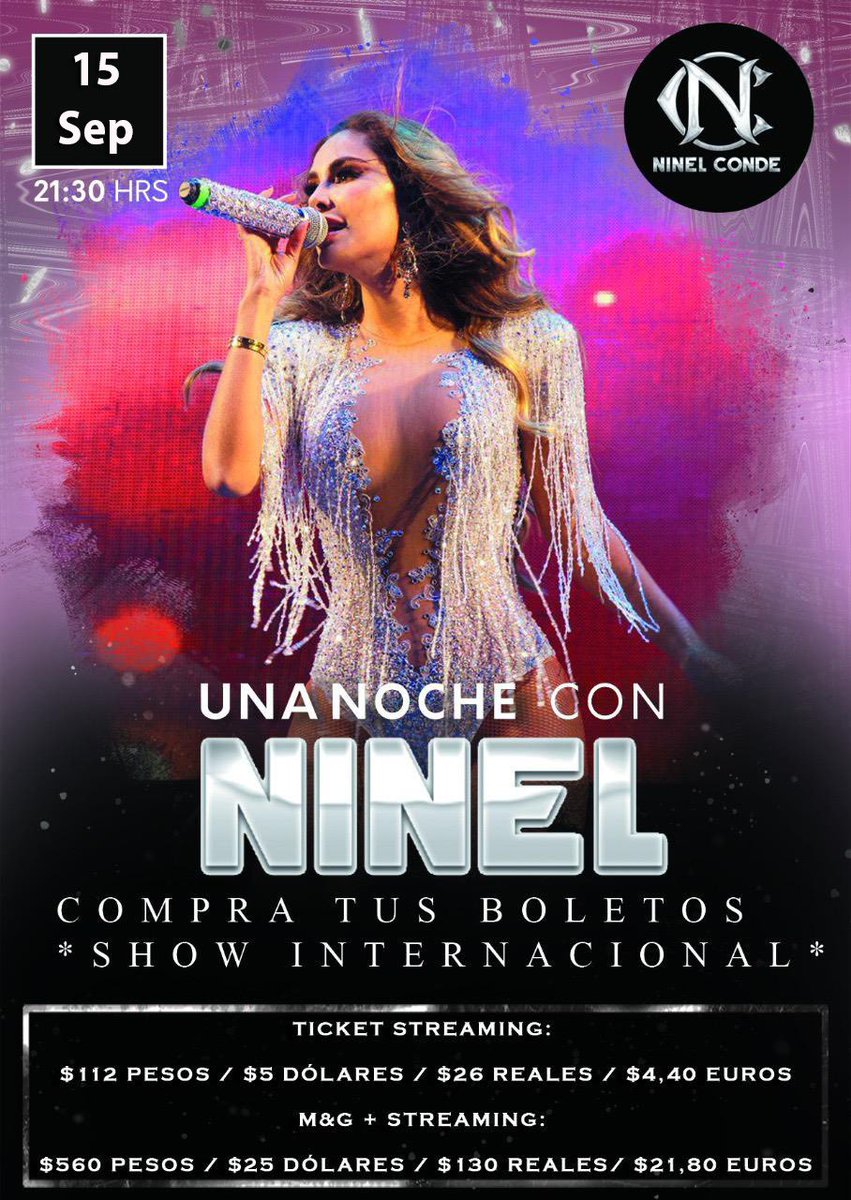 Ninelconde's tweet photo. Mis #condefans, ¿están listos para vivir #UnaNocheConNinel? 🇲🇽 Pueden ver la transmisión en cualquier parte del mundo comprando su boleto en @eticketmx 👏🏻. Celebremos juntos este #15deseptiembre https://t.co/bf5IiwKmD6