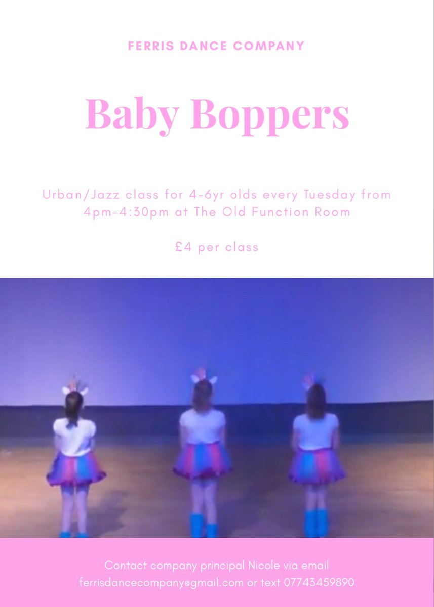 FerrisDanceCo's tweet photo. This evening we have the following classes available: 
 
💫Baby Boppers FOUR spaces 
💫Pre Seniors Panto THREE spaces 
💫Seniors Panto TWO spaces
💫Arts Award ONE space

If you’d like a space in any of these classes please message us &amp; we’ll get all the info sent across to you 😁 https://t.co/B5efJAOfAm