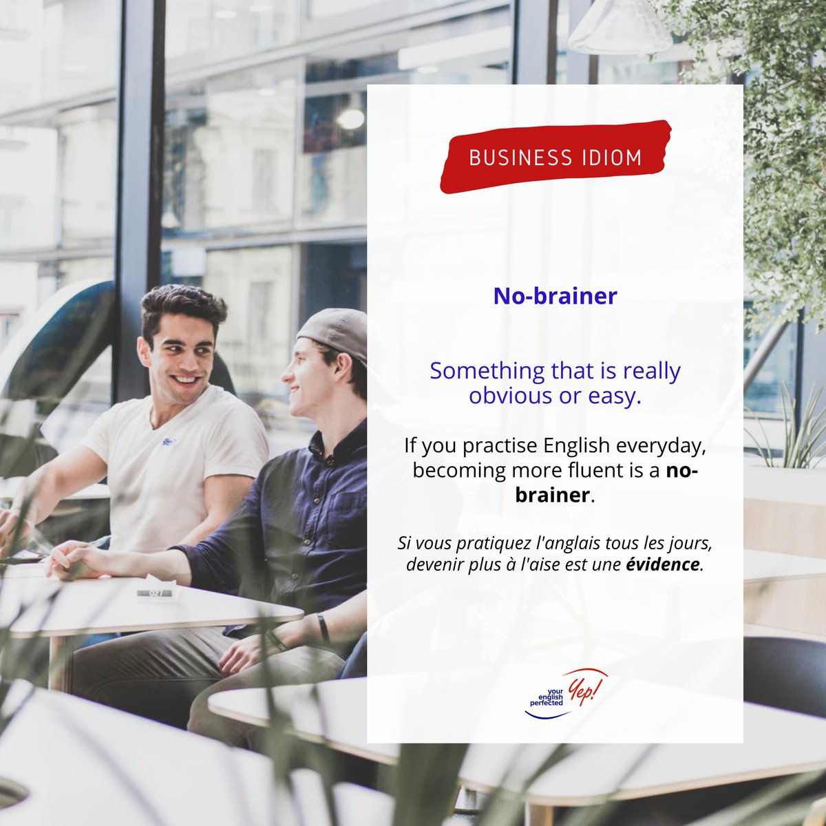 YEPerfected's tweet photo. Hello Yeppers,
The more you practise your English the better you get at it, and that is a no-brainer!

With YEP! You can do it too! 💪🏽

#withyepyoucandoittoo⁠#businessenglish #oral #fun #personaldevelopment #developpementpersonnel #personalgrowth #jobinterviews… https://t.co/ajtSWErSw1