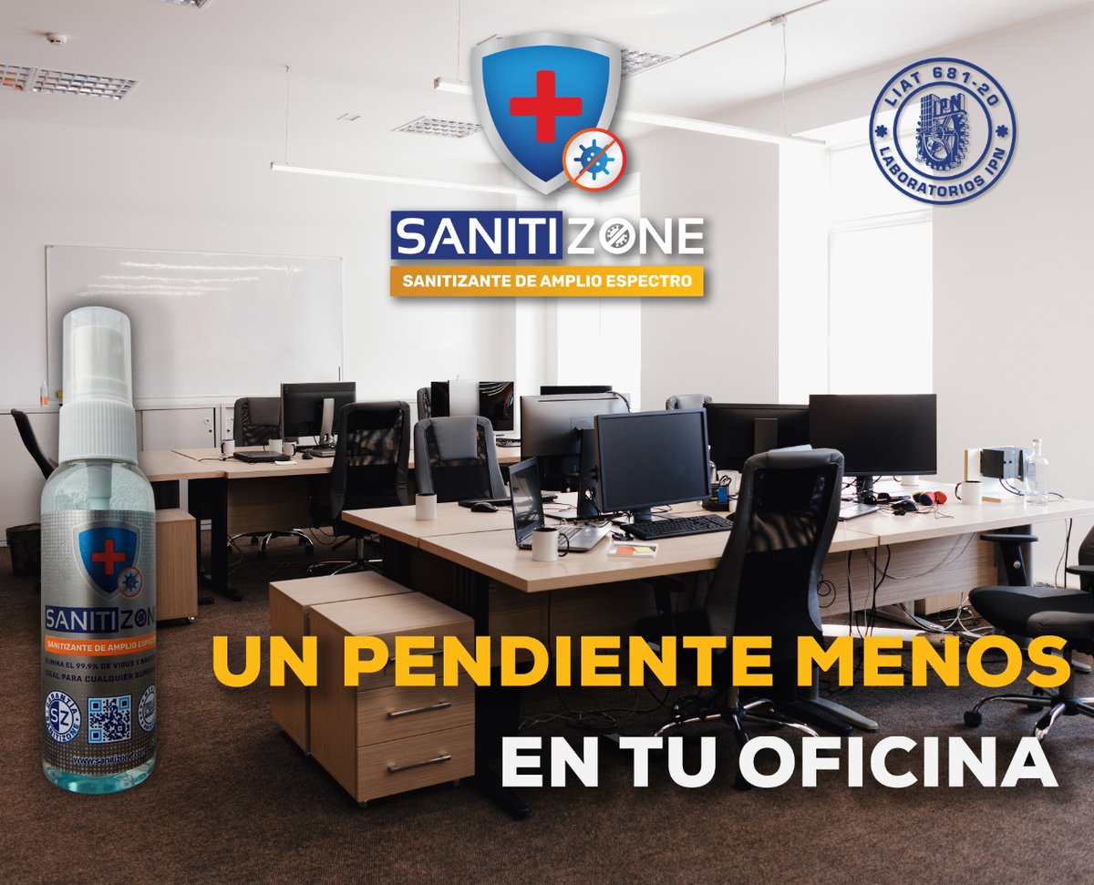 SANITIZA Y DESINFECTA TUS OFICINAS CON SANITIZONE