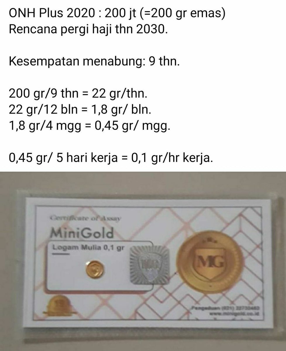 SyarahFatimah's tweet photo. Coba yuk mulai nabung untuk membeli impian kita dengan Emas. Insya Allah akan lebih mudah. Dibandingkan kita hanya menabung dengan uang, karena nilai uang terus menerus tergerus inflasi.
#Minigold #SemuaBisaPunyaEmas https://t.co/PYvwQ6uG8p