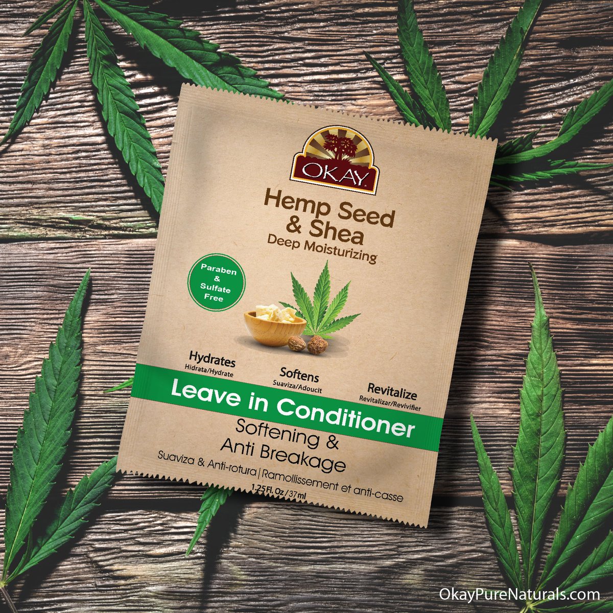 Hemp Seed &amp; Shea Leave In Conditioner replenishes and nourishes hair strands to help grow, strengthen, and moisturize hair preventing future breakage.

Find on okaypurenaturals.com/okay-hemp-seed…
#hemp #hempseed #shea #okay #okaypurenaturals #hair #care #gentle #conditioning #nourish