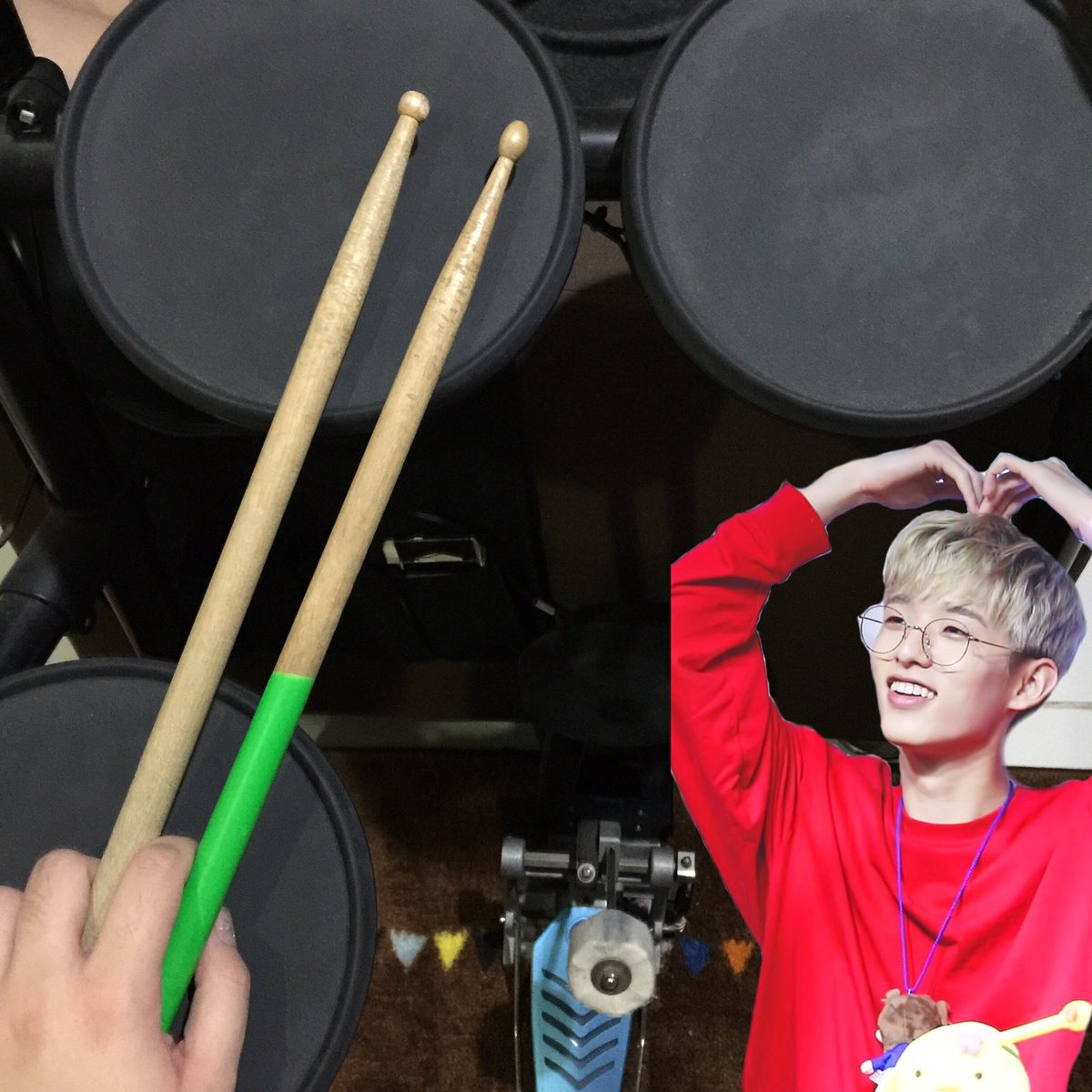 Cherilyn_T's tweet photo. JAEEEE IF YOU NOTICE ME, I WILL PLAY MY DRUM FOR YOU #FromFriendsJaeAndJed @Jae_Day6 https://t.co/rEL1cWAoG3