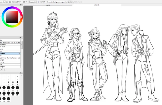 never finished my whole lightick design roster,,, T T 