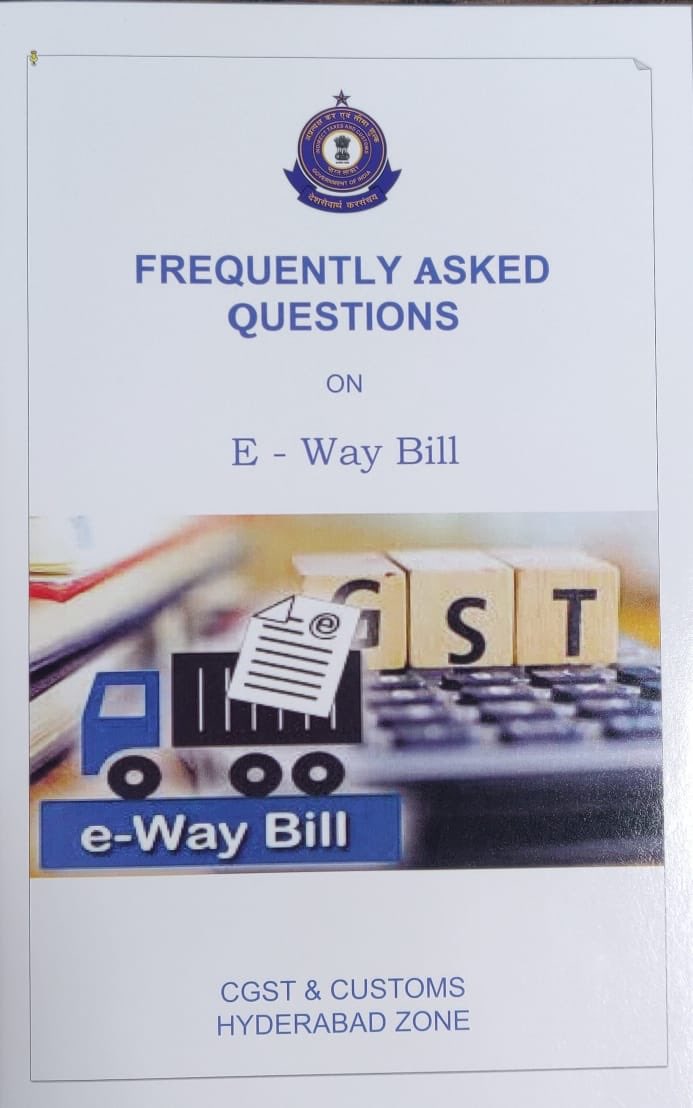 Chairman CBIC M Ajit Kumar and Members of the Board released a bilingual e-booklet through VC on E-way bill containing 70 FAQs in English and Telugu outlining the concept and processes involved in generation of E-way bill. It was prepared by @cgstcushyd zone.