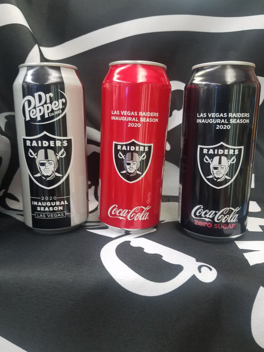 Inaugural cans of Coca-Cola and Dr. Pepper are in. #RaiderNation