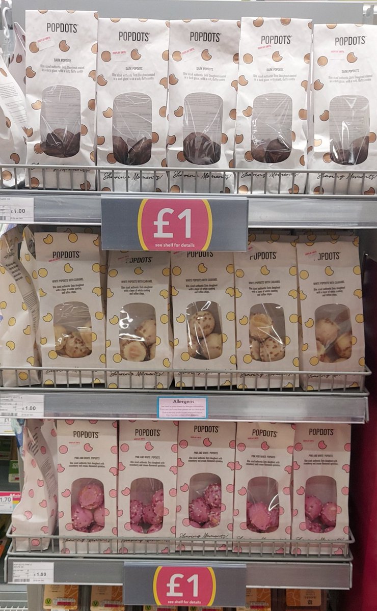 Guess whose back? 😁

Already selling like crazy! The white popdots are definitely todays favourite.
Customers (and colleagues) have been asking for these ever since they sold out last time. #popdots @coopuk #TuesdayTreat @CarlyMuggivan20