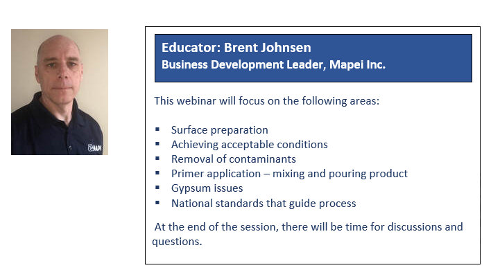 NFCA4's tweet photo. NFCA Free Webinar: Thursday, September 17 from 9-10am PST. Join us for SUBSTRATES: Prepare for Success with Brent Johnsen of Mapei. Register here: https://t.co/P6ZsILhAJJ #flooring #floorcovering #installers #interiordesign #construction #projectmanagers #architects #estimators https://t.co/MHqRdROVex