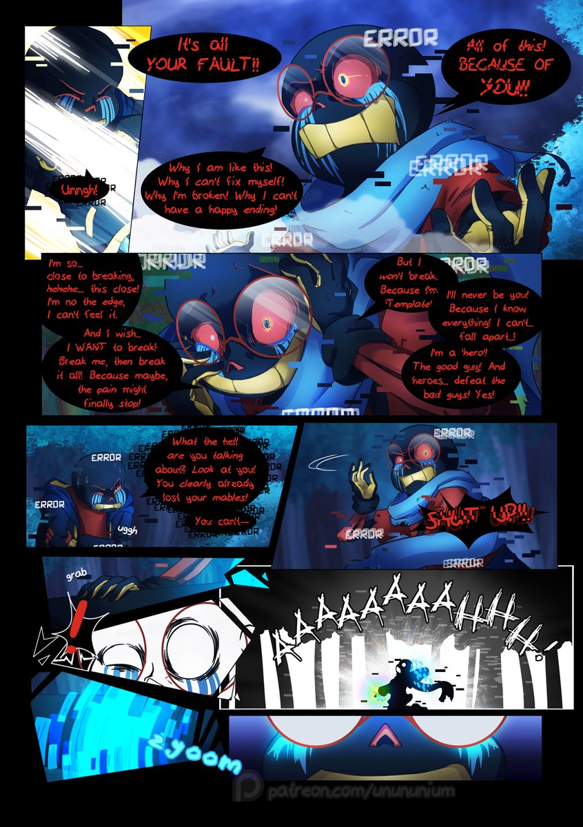TheUnununium's tweet image. New Update! Pages 27 and 28 of #SomewhereElse are here! I really hope you like them. Go get him, Temp!! #Templatesans #Errorsans