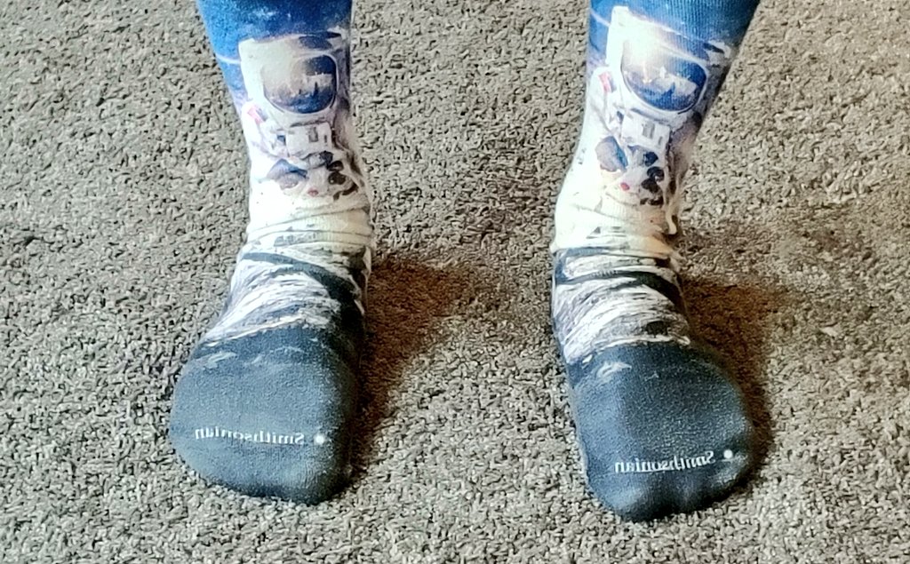 RyInSpace's tweet photo. I don't always go to the Moon, but when I do, I wear my #SocksOfLEAG! #LEAG2020 Day 2, important work meetings, and #DHLS event today with @Dynetics and @AIAA. #ToTheMoon! Follow @SocksofLPSC #SocksOfLPSC for more space fun! #SocksOnTheMoon inside #BootsOnTheMoon. https://t.co/P8ZoBJIvzw