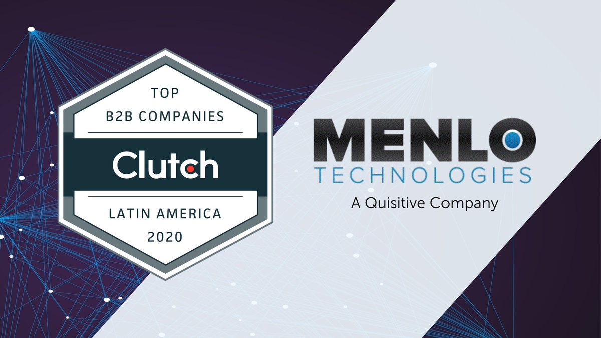 MenloTechInc's tweet photo. We're excited to announce that we've been named a @clutch_co Top B2B Company in Latin America for 2020. Read more about how our customers and their reviews helped bring this recognition to the company: https://t.co/dtPbjgxQ05

#TopB2BCompany #LatinAmerica https://t.co/uwnRa9HZYY