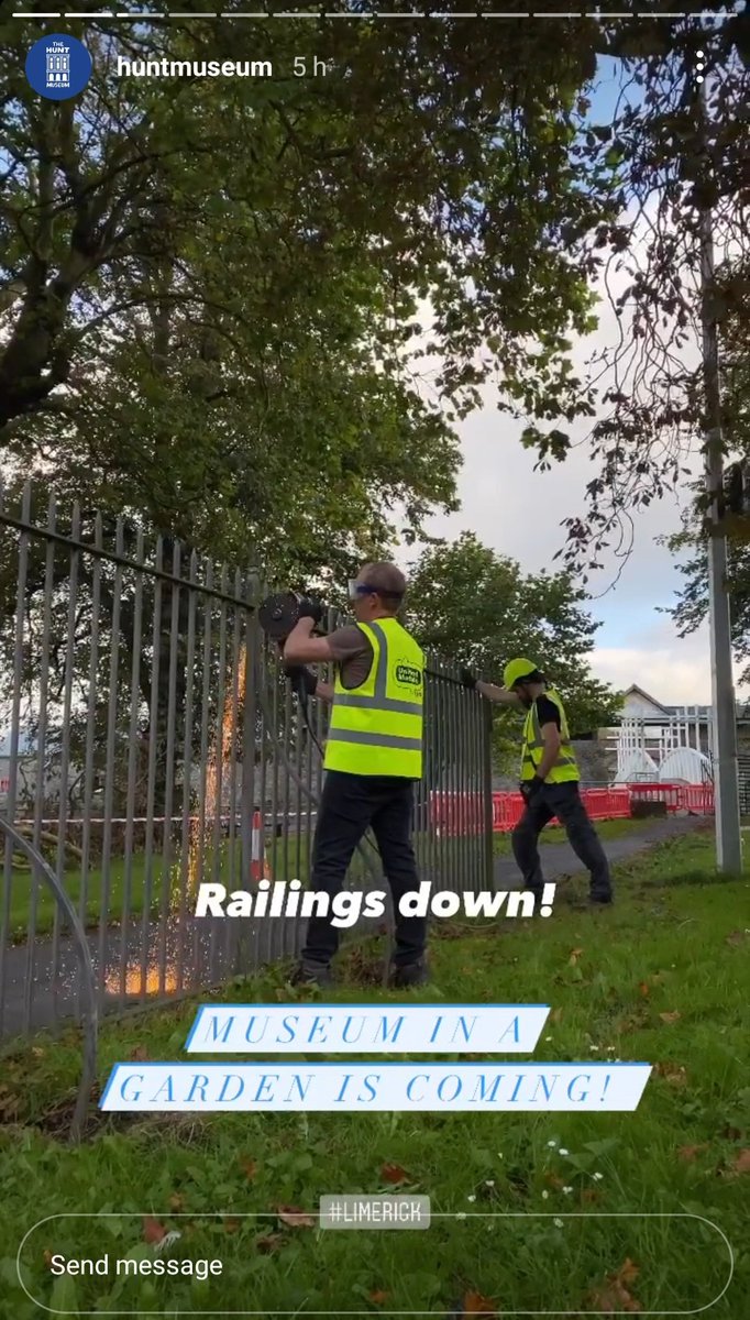 UMRGroup1's tweet photo. Super work today at the @HuntMuseum  
Umr were happy to provide our services to help kick start the site work for the 'museum in a garden' project. #Limerick https://t.co/6JUNJkdBPP
