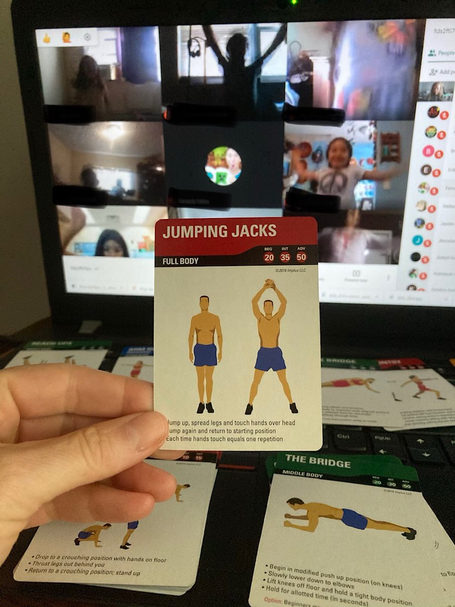 Mrs.Snyder's class is having fun while working out with our FitDeck Card Game! 
FitDeck makes exercising more simple and fun by demonstrating hundreds of exercises, stretches, and movements!! <a href="/PAEeagles/">Park Ave. Elementary</a>
