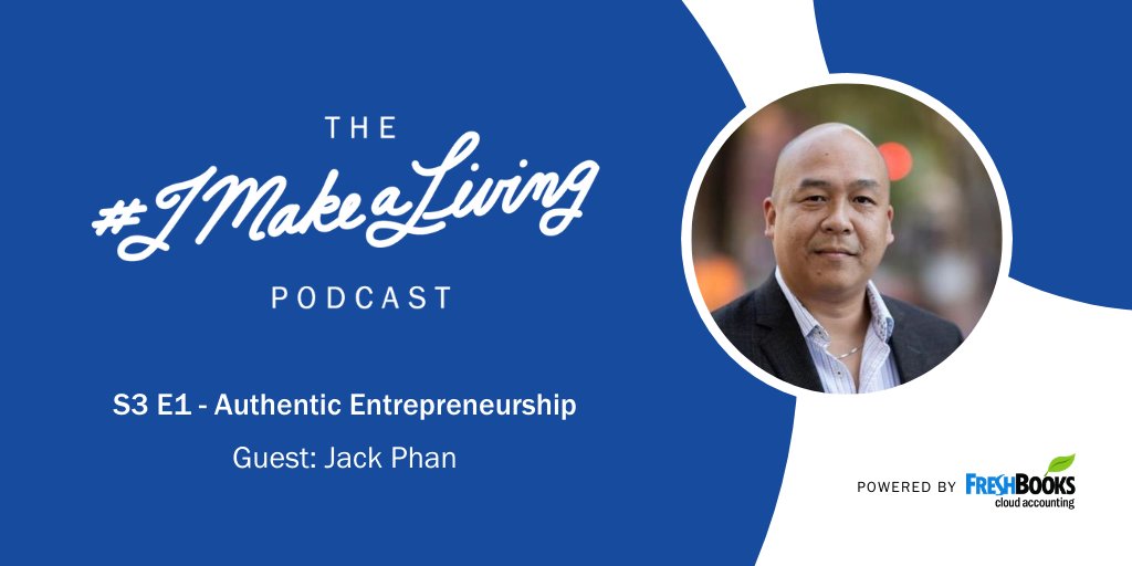 freshbooks's tweet photo. Season 3 of the #IMakeaLiving podcast is here! ๐ Joining us for our first episode is none other than @jackphan, Founder of PhanZu and CTO of @WeAreAgeist. Give it a listen! ๐๐ป๐๐ป https://t.co/zj2qkbQ3gY https://t.co/SgENO73nf9