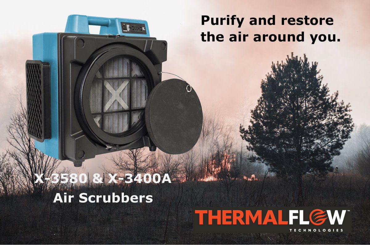 ThermalFlowTech's tweet image. Affected by the recent wildfires? We have a professional line of Air Purification products that will aid you during the crisis and once the recovery begins. For a list of products, visit: thermalflowtech.com/cleaning-and-d…

#wildfires #airpurification #carbonfilter #hepafilter #firedamage