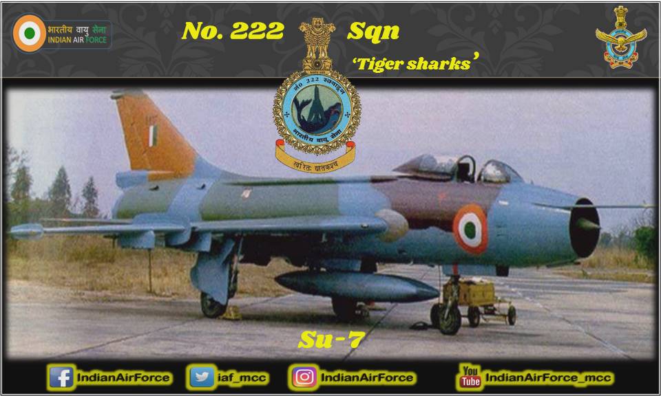 #YearsBackOnThisDay: 15 Sep 1969, No 222 Sqn was formed at AFS Ambala with Su-7 aircraft. Sqn participated in many combat Ops & Photo recce missions & has numerous commendations & awards on its roll of honour. Sqn was number plated in 2011 & resurrected in Jan 2020 with #Su30MKI.