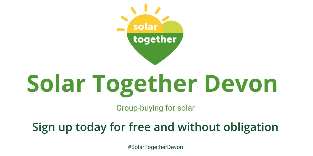 SolarTogetherUK's tweet photo. Do you live in @DevonCC and interested in solar PV and battery storage systems?
Find out more about #SolarTogetherDevon from @mdaupdates here: https://t.co/SlBLqRUbXe
@devonclimate https://t.co/2hUiYESy0u