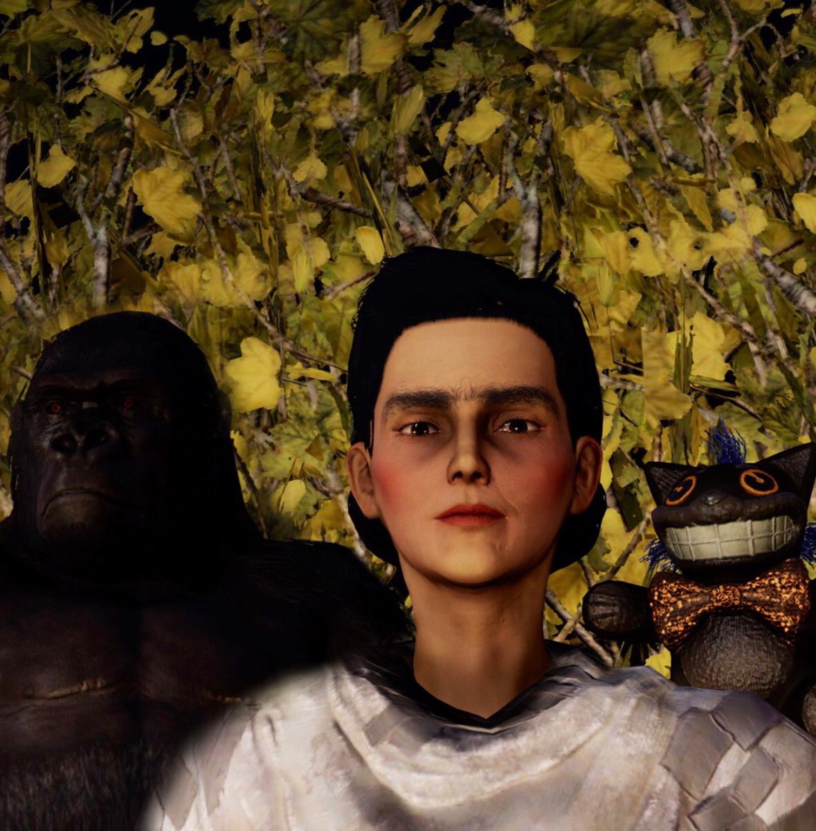 _vaultdvveller_'s tweet photo. My take on one of Frida Kahlo’s self portraits.
#F76Masterpiece #Fallout76 https://t.co/FsU7m7RzDO