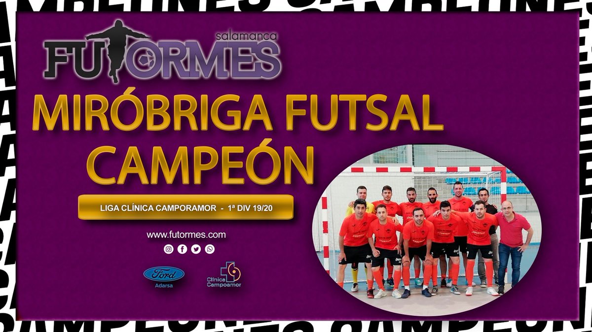 🏆 <a href="/mirobrigafutsal/">Miróbriga Futsal</a> CAMPEÓN DE LA LIGA @clinicacampoamor 🏆

👏Impecable temporada de los de Miróbriga donde sólo cayeron en 2 ocasiones.

⚽Sin un goleador definido vieron portería rival en 93 ocasiones repartidos entre todos sus jugadores. 

🍾 ENHORABUENA AMIGOS 👏🏼