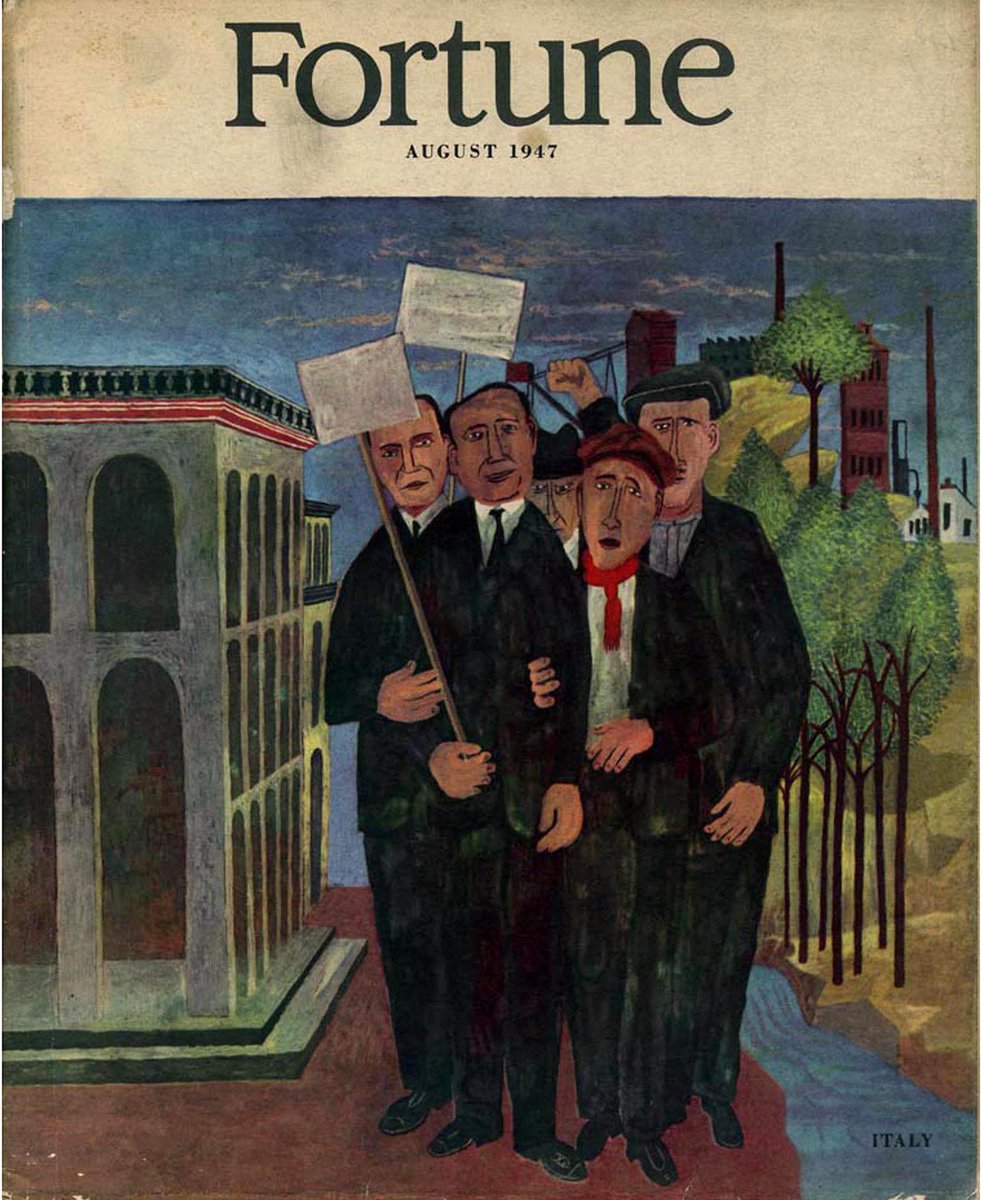 Vintage Fortune Magazine covers: Ben Shahn (1947 and 1949), Walter Allner (1952), Edmund Lewandowski (1951).  #wardsmorguefile