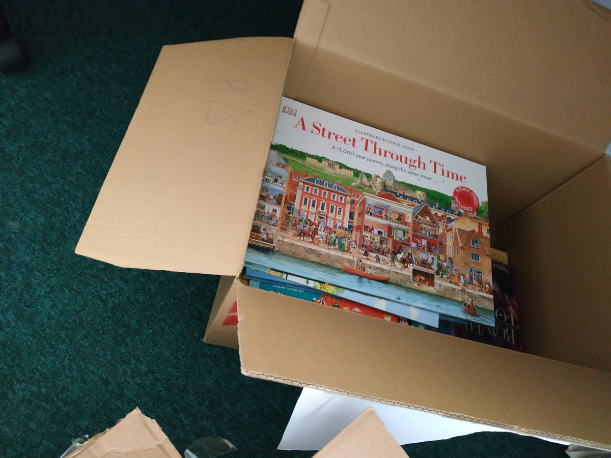 Thrilled to have received our huge book order from Mr B's Book Emporium. Now to sort them out, get them to classes and get reading! <a href="/mrbsemporium/">Mr B's Emporium</a>