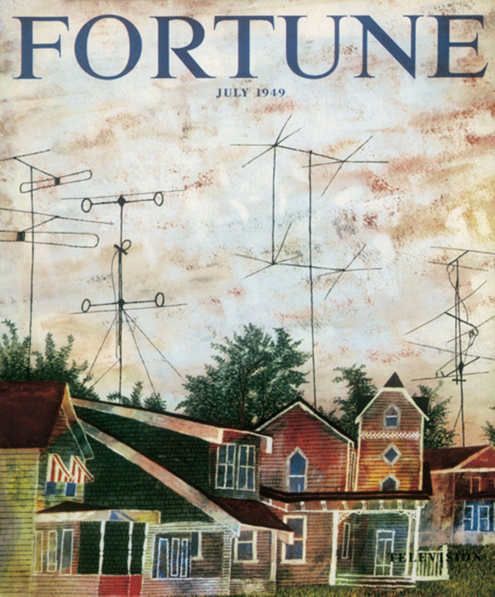 Vintage Fortune Magazine covers: Ben Shahn (1947 and 1949), Walter Allner (1952), Edmund Lewandowski (1951).  #wardsmorguefile